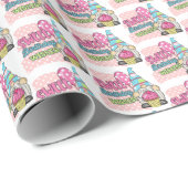 ハッピーバースデー格言ガールズタイルパーティー ラッピングペーパー (ロールコーナー)
