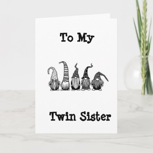 ハッピーバースデー格言スタイルの私の"双子" カード (正面)