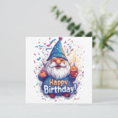 ハッピーバースデー格言:お洒落誕生日デザイン シーズンカード (スタンド正面)