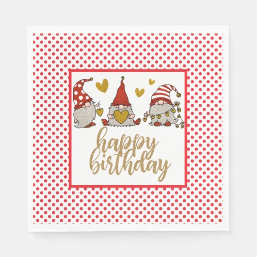 ハッピーバースデー格言 スタンダードランチョンナプキン (正面)