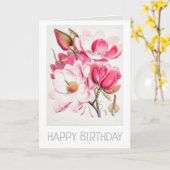 ハッピーバースデー植物学「マグノリア」カード カード (黄色い花)