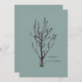 ハッピーバースデー植物 招待状 (正面/裏面)