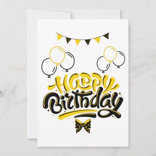 ハッピーバースデー楽しい招待状 招待状 (正面)