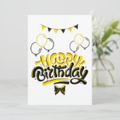 ハッピーバースデー楽しい招待状 招待状 (スタンド正面)