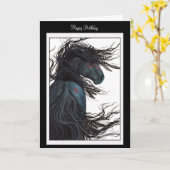 ハッピーバースデー楽しむホースカードバイビハレ カード (黄色い花)