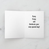 ハッピーバースデー楽しむ祝パーティー カード (内部)