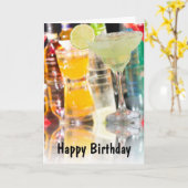 ハッピーバースデー楽しむ祝パーティー カード (黄色い花)