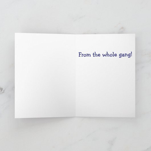 ハッピーバースデー機全体の集団のカスタマイズ カード (内部)