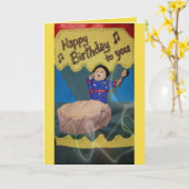 ハッピーバースデー歌手 カード (黄色い花)