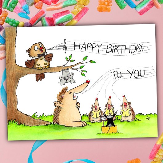 ハッピーバースデー歌手 ポストカード