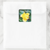 ハッピーバースデー歩くオンサンシャインバラ#1ステッカー スクエアシール (バッグ)