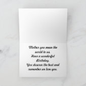 ハッピーバースデー母 カード (内部)