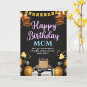 ハッピーバースデー母 カード (黄色い花)