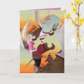 ハッピーバースデー母 カード (黄色い花)