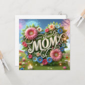 ハッピーバースデー母 カード (正面/裏面インサイチュ)