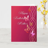 ハッピーバースデー母 カード (黄色い花)