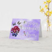 ハッピーバースデー母 カード (黄色い花)