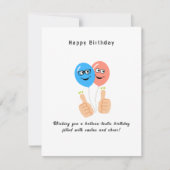 ハッピーバースデー気球のような風船のような誕生日を望む シーズンカード (正面)