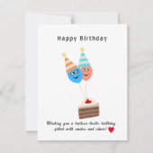 ハッピーバースデー気球のような風船のような誕生日を望む シーズンカード (正面)