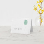 ハッピーバースデー気球 カード (黄色い花)