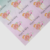 ハッピーバースデー水カラーバラ 薄葉紙 (詳細)