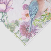 ハッピーバースデー水彩の花、鳥 薄葉紙 (詳細)