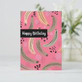 ハッピーバースデー水彩プラントain Mangu カード (スタンド正面)
