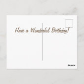 ハッピーバースデー水彩抽象芸術花 ポストカード (裏面)