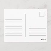 ハッピーバースデー水彩緑化フローラ エレガント ポストカード (裏面)