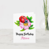 ハッピーバースデー水彩 カード (正面)
