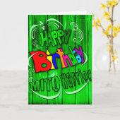 ハッピーバースデー水戸戦士 カード (黄色い花)