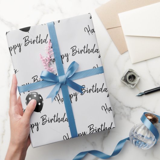 ハッピーバースデー水玉模様バルーン ラッピングペーパー (ギフト)