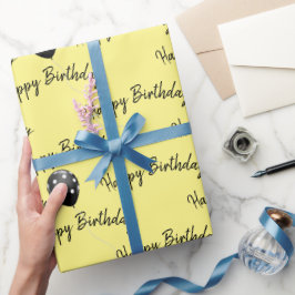 ハッピーバースデー水玉模様バルーン ラッピングペーパー