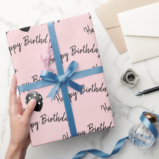 ハッピーバースデー水玉模様バルーン ラッピングペーパー (ギフト)