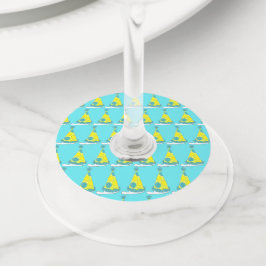 ハッピーバースデー水玉模様パーティーハットお祝い ワイングラスタグ