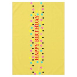 ハッピーバースデー水玉模様パーティー テーブルクロス