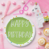 ハッピーバースデー水玉模様紙プレート明 ペーパープレート (パーティー)