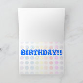 ハッピーバースデー水玉模様 カード (内部)