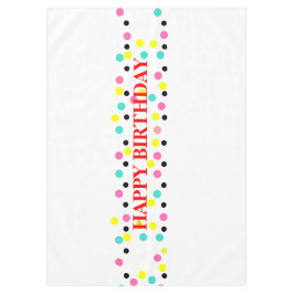 ハッピーバースデー水玉模様 テーブルクロス