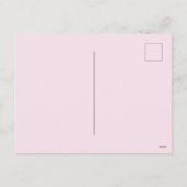 ハッピーバースデー水色ピンクの蝶、葉 シーズンポストカード (裏面)