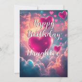 ハッピーバースデー浮動ハート誕生日カード シーズンカード (正面)