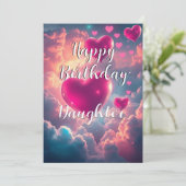 ハッピーバースデー浮動ハート誕生日カード シーズンカード (スタンド正面)