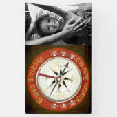 ハッピーバースデー海賊版パーティー写真 横断幕 (縦)