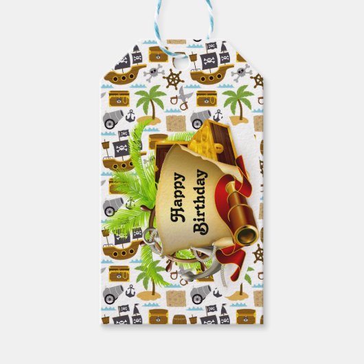 ハッピーバースデー海賊 ギフトタグ (正面)