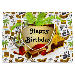 ハッピーバースデー海賊 ラージペーパーバッグ