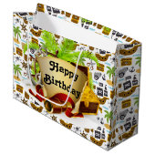 ハッピーバースデー海賊 ラージペーパーバッグ (正面アングル)