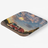 ハッピーバースデー消防車 ペーパープレート (傾斜あり)