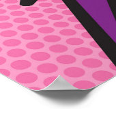 ハッピーバースデー漫画ブックアポップ・アートのートピンク ポスター (角)