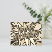 ハッピーバースデー漫画ブックアポップ・アートのートヴィンテージ ポストカード (スタンド正面)