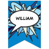 ハッピーバースデー漫画ブックアポップ・アートのート バンティングフラッグ (第1の旗)